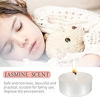 Vista 12 de Velas de té – Paquete de 12 velas verdes perfumadas de té verde para el hogar, vacaciones, boda y fiesta, mesa de comedor, Halloween, Navidad