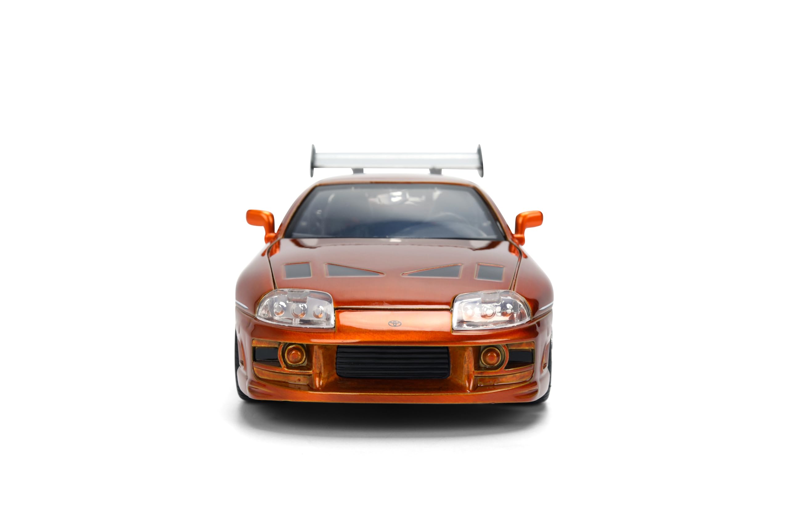 Modellino di auto pressofuso compatibile con Fast & Furious 25th Anniversary Edition 1:24 Brian's Toyota Supra in colore spazzolato di Jada