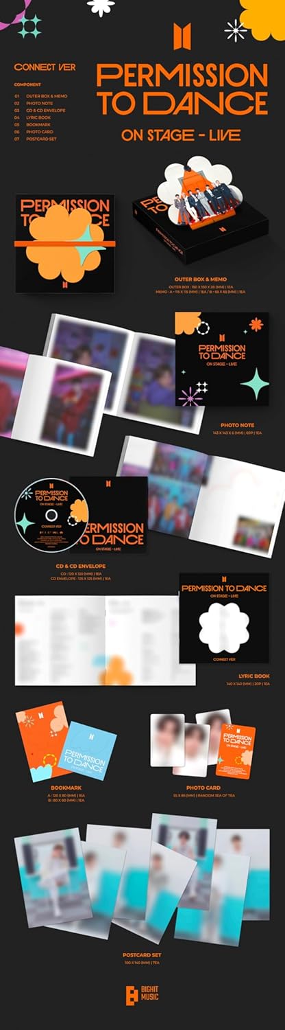 B'TS Permission To Dance On Stage Live Album CD 2p Set +Express