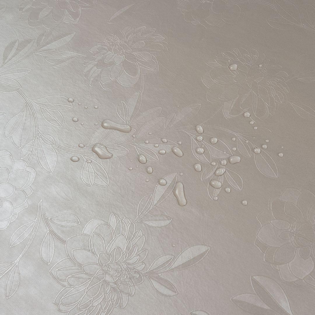 laro Wachstuchtischdecke Floral Classic Eckig PVC - Abwischbare Tischdecke als Meterware, Wasserabweisende Tischdecke für Küche, Balkon & Garten