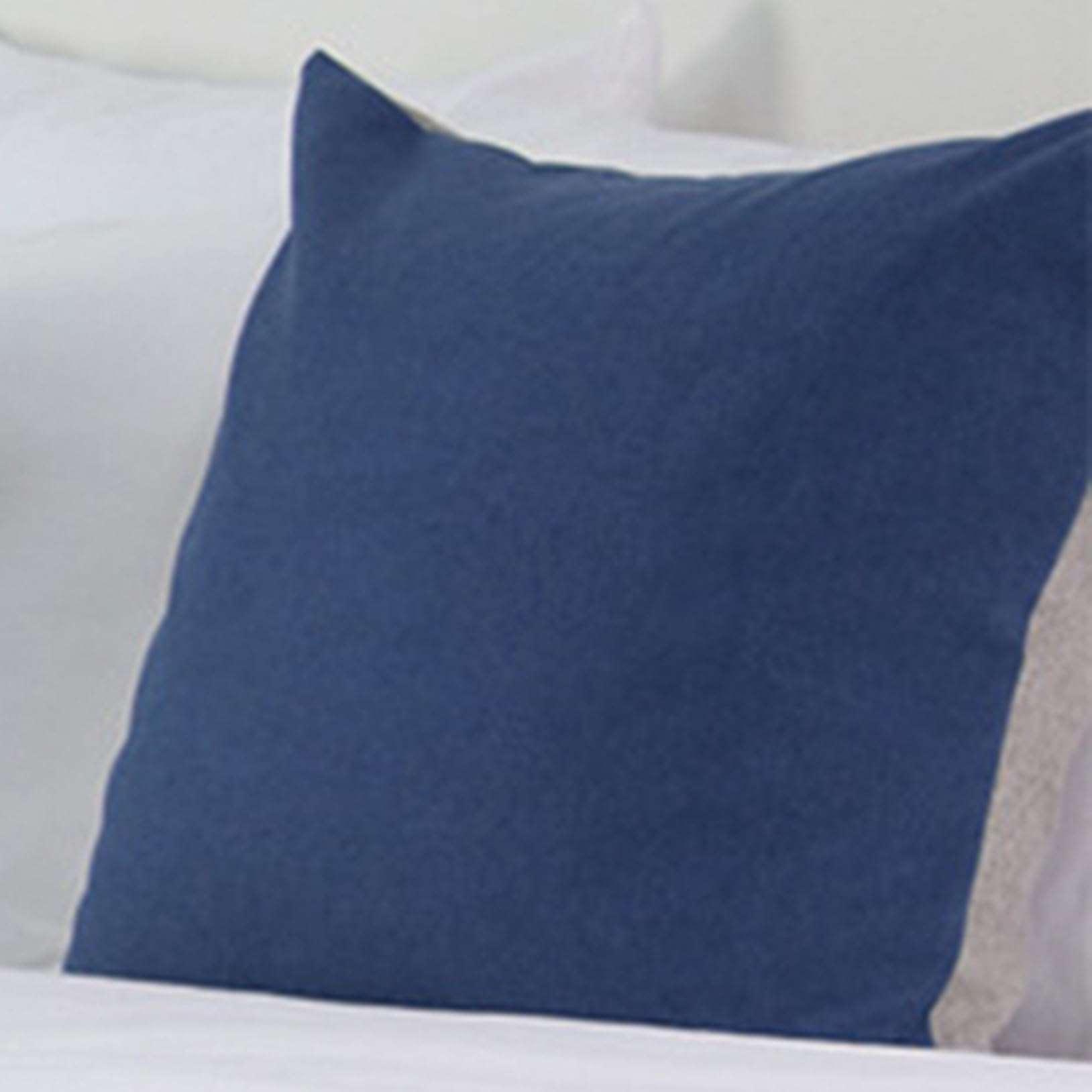 Jeté de lit pour chambre à coucher bleu marine en lin de qualité