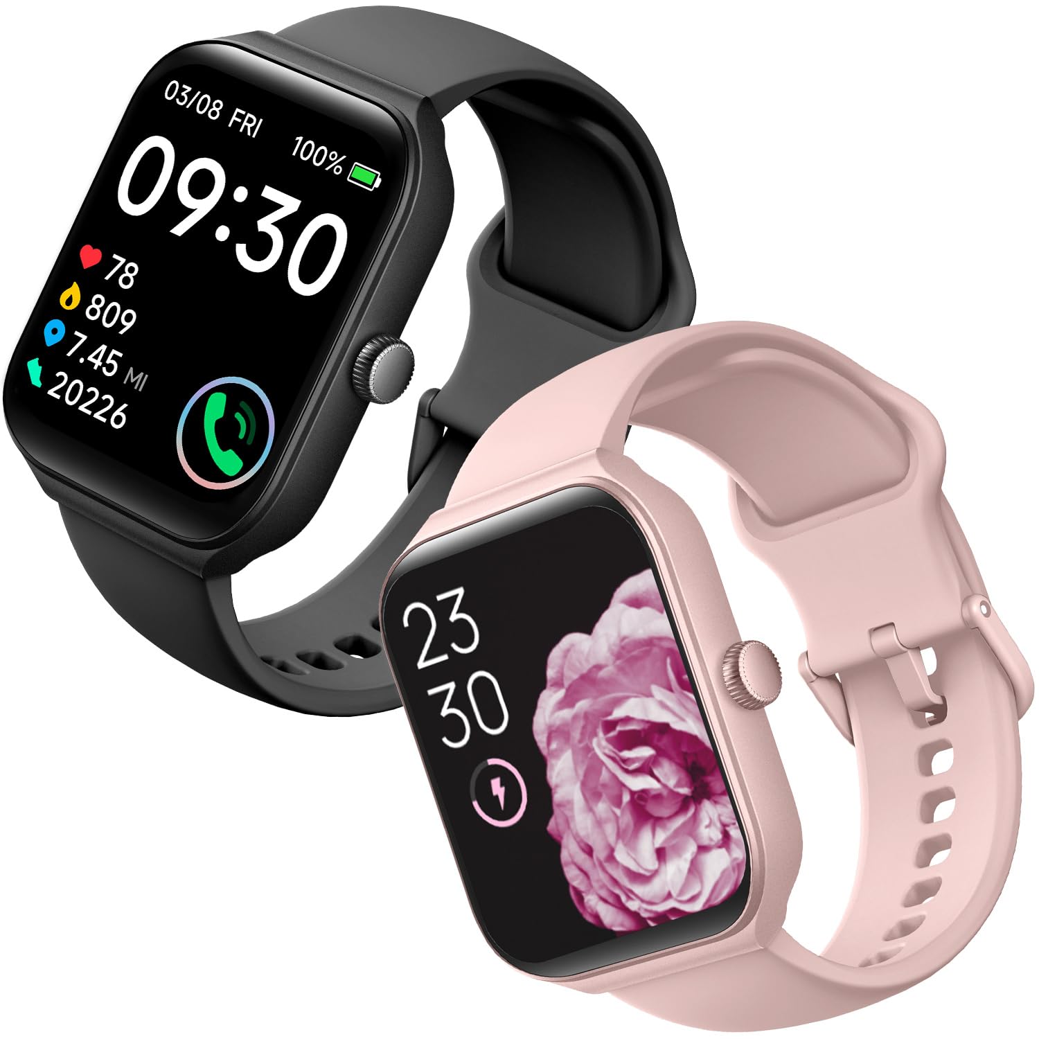 Amazon.com: TOOBUR Smart Watch for Women Men, Couple, Friends 
