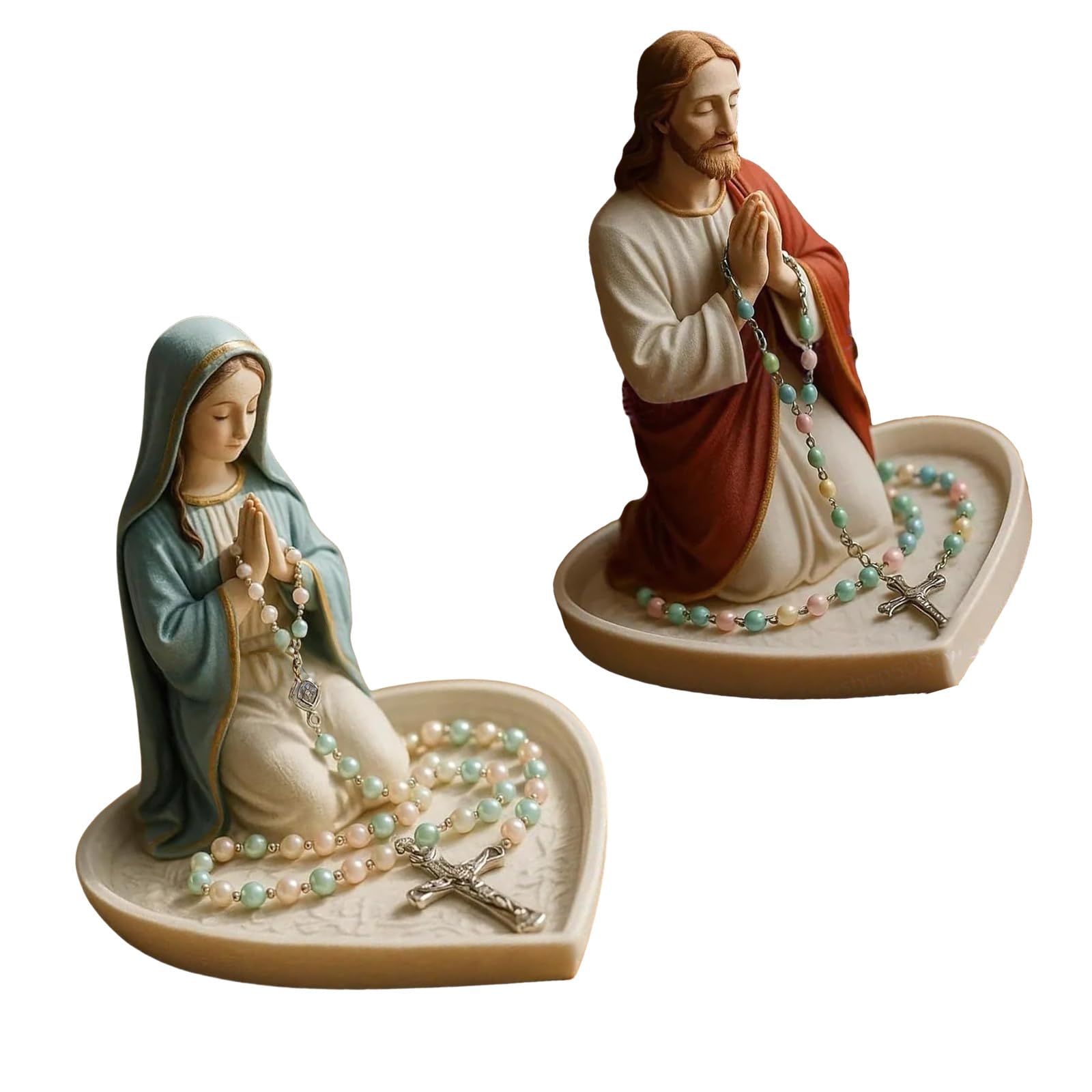 Statue Sainte Mère et Père pour coin de prière et méditation à la maison