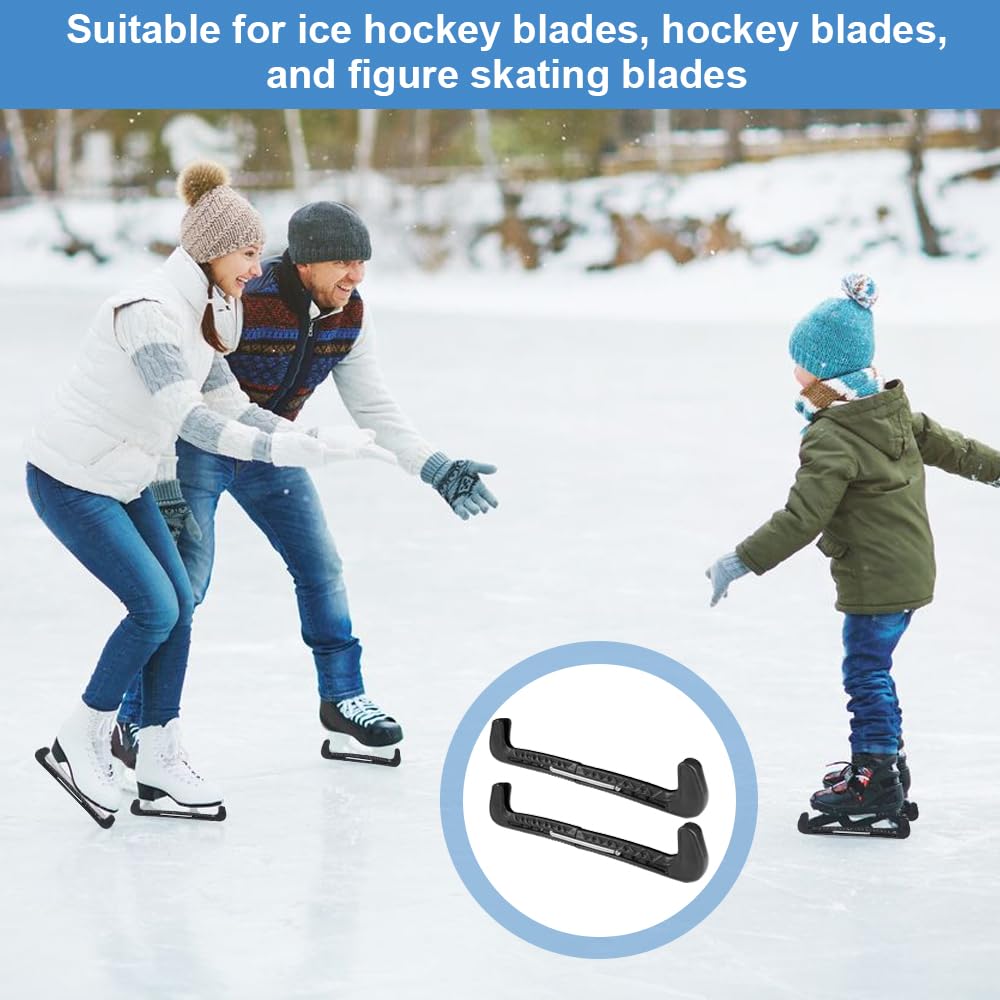 1 Par Protectores de Patines de Hielo, Protectores Patines Hielo Ajustables, Protectores de Palas para Patines sobre Hielo, Protectores Patines Hielo con Resorte, Accesorio para Patinaje Artístico