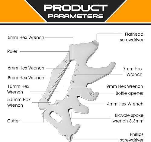 Miniatura 3 de Relleno de calcetines de Navidad para hombres, adultos, papá, llavero multiherramienta 15 en 1, herramientas de bolsillo, abridor de botellas,