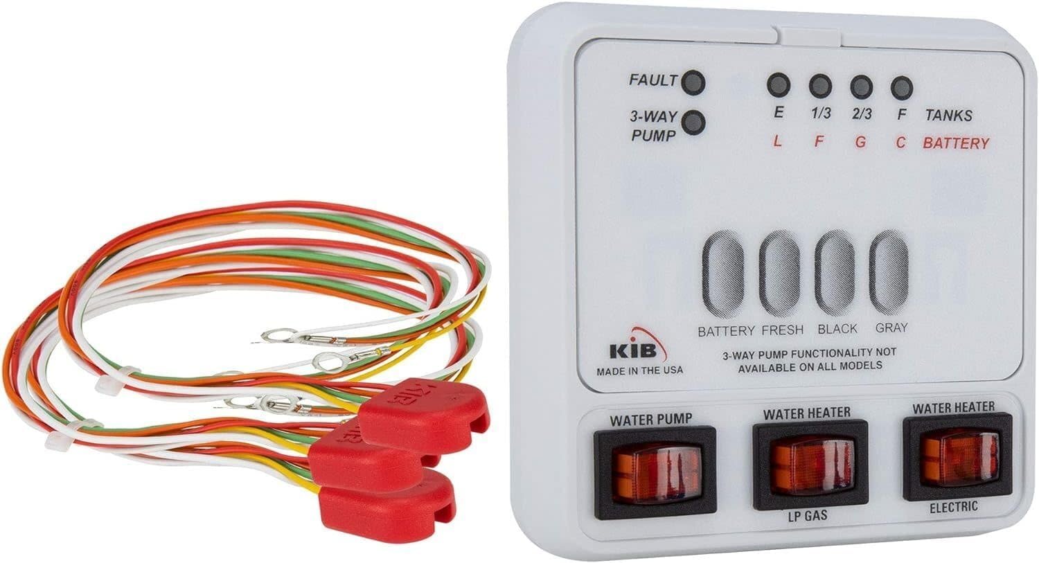 RV Tank Sensor Monitor Panel M23 | KIB Replacement | Includes Wire Harness Kit | Level Sensor | Fresh Water or Holding Tank Level Sensor White