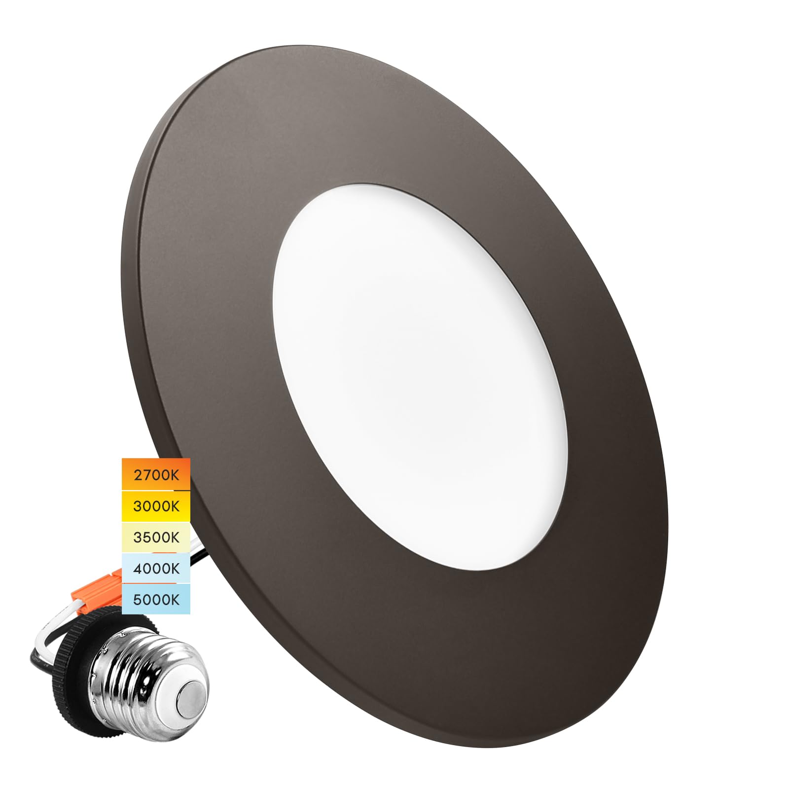 LUXRITE LED Recessed Lights - Dimmable & Color Tuning -8