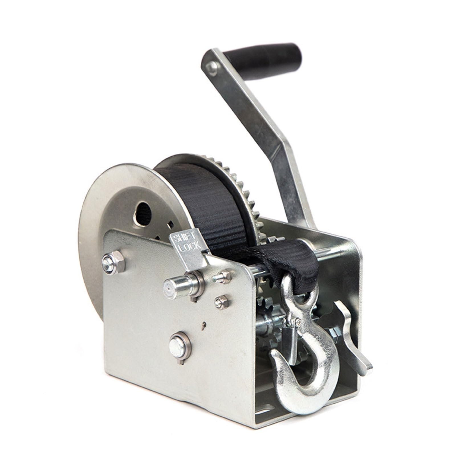 BHFPFZA Heavy-Duty Trailer Winch with High Capacity and Dual-Speed Manual Crank for Towing and Hauling