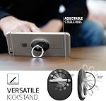 Spigen Style Ring Cell Phone Grip Support de voiture/Stand/Holder pour tous les téléphones et tablettes - noir