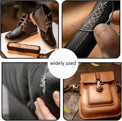 Miniatura 9 de BAGERLA Kit de costura de reparación de tapicería, kit de costura resistente con herramientas de punzón, desgarrador de costura, agujas de costura a