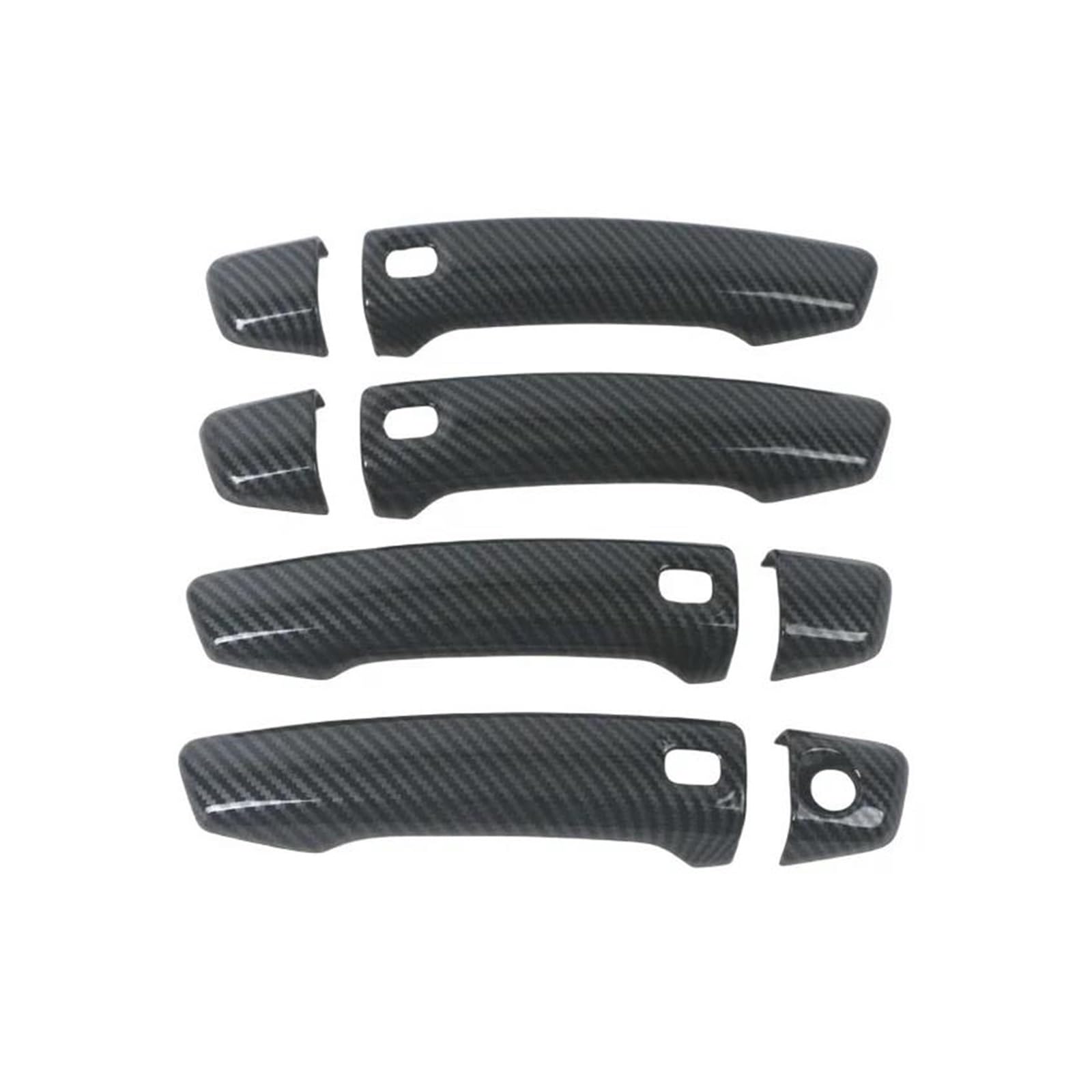 KJHOPY Carbon Fiber Chrome Car Exterior Door Handle Cover Trim Sticker Styling for A3 S3 2014-2020(Style 3)
