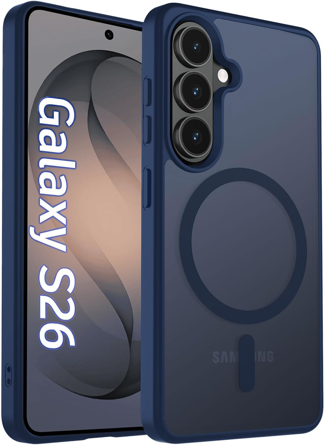 Elzzi Magnetic Magsafe Case for Samsung Galaxy S26 5G Cover, Compatible with MagSafe Translucent Matte Hard PC + TPU Hybrid Back Cover, Slim Shock-Resistant Protective Case (Blue) — Amazon image 7