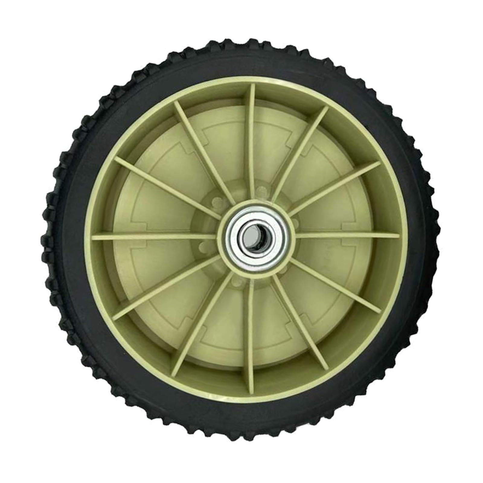 Easy Install Lawns Trolley Wheel Hand Truck Strollers Push Rubber Wheel 7.5 ' ' Diameter for Yard Maintenance Lawns