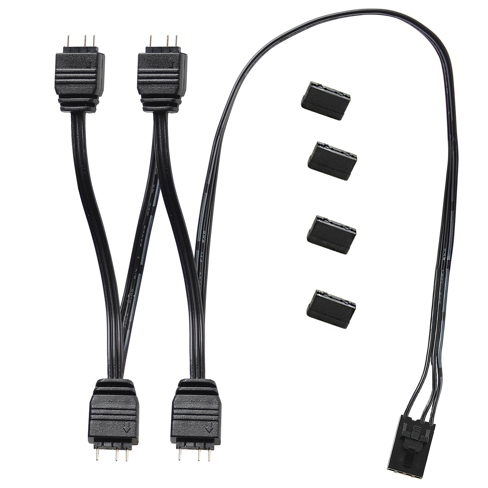 GBAuto 4 Pin RGB Adapter for Corsair RGB HUB, Lighting Node CORE, Commander CORE and iCUE Commander CORE XT, 1 to 4 ARGB Connect to Any 5V 3 Pin ARGB Devices