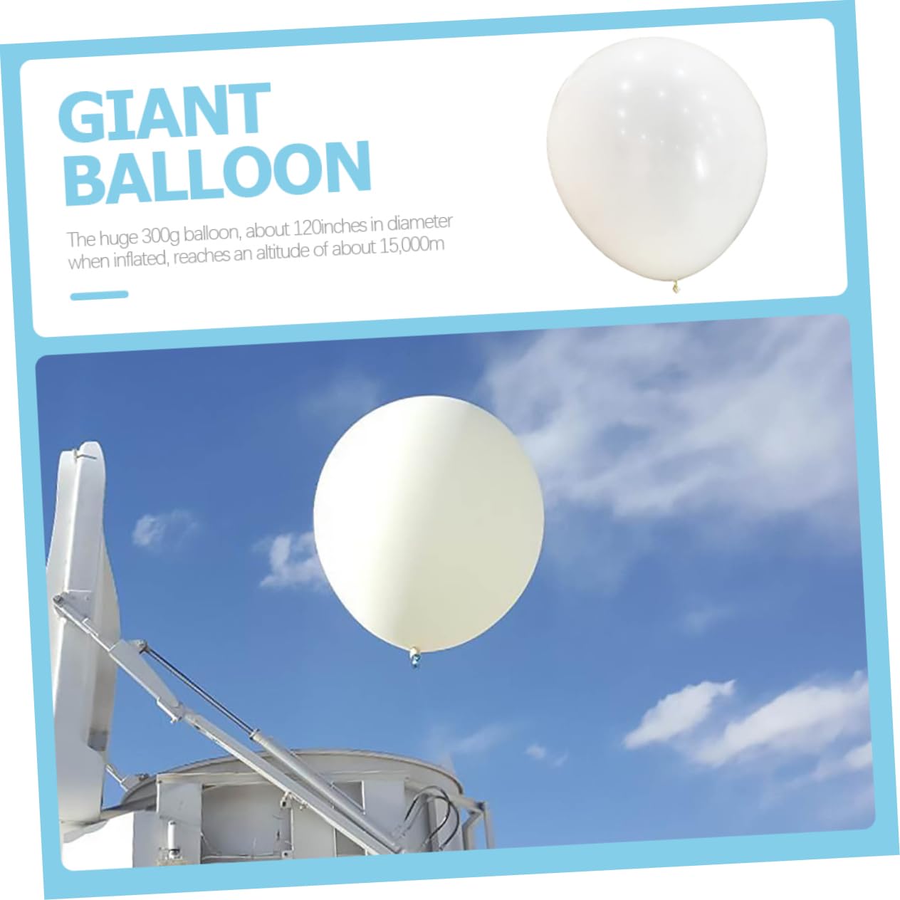 Großer Runder Latexballon Weiß 300g, Extra Großer Jumbo Ballon
