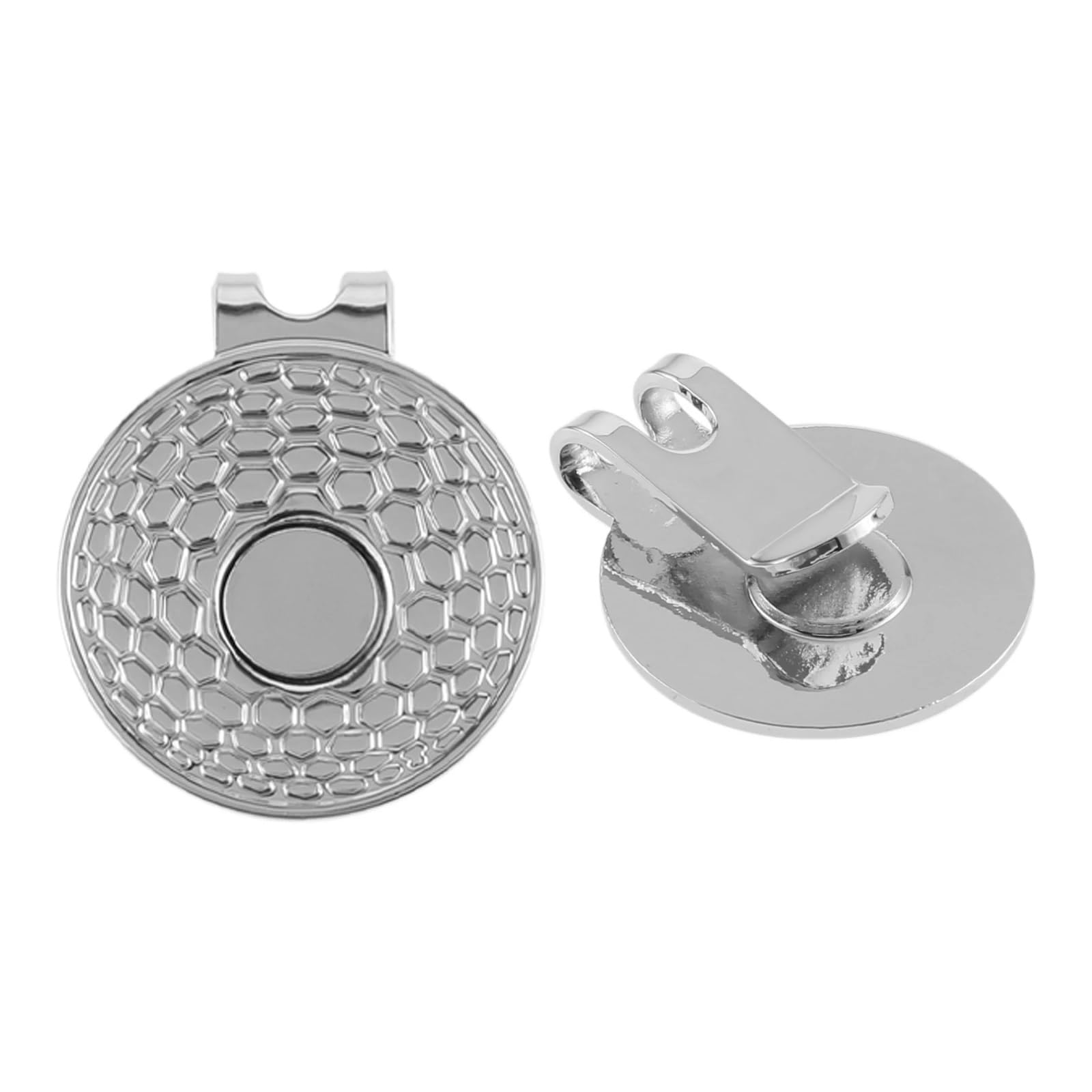 Golfballmarker 10 Teile 25mm Zinklegierung Golf Hut Clip Magnetische Cap Clips mit Magnet Ball Marker Putting Green zubehör Silber