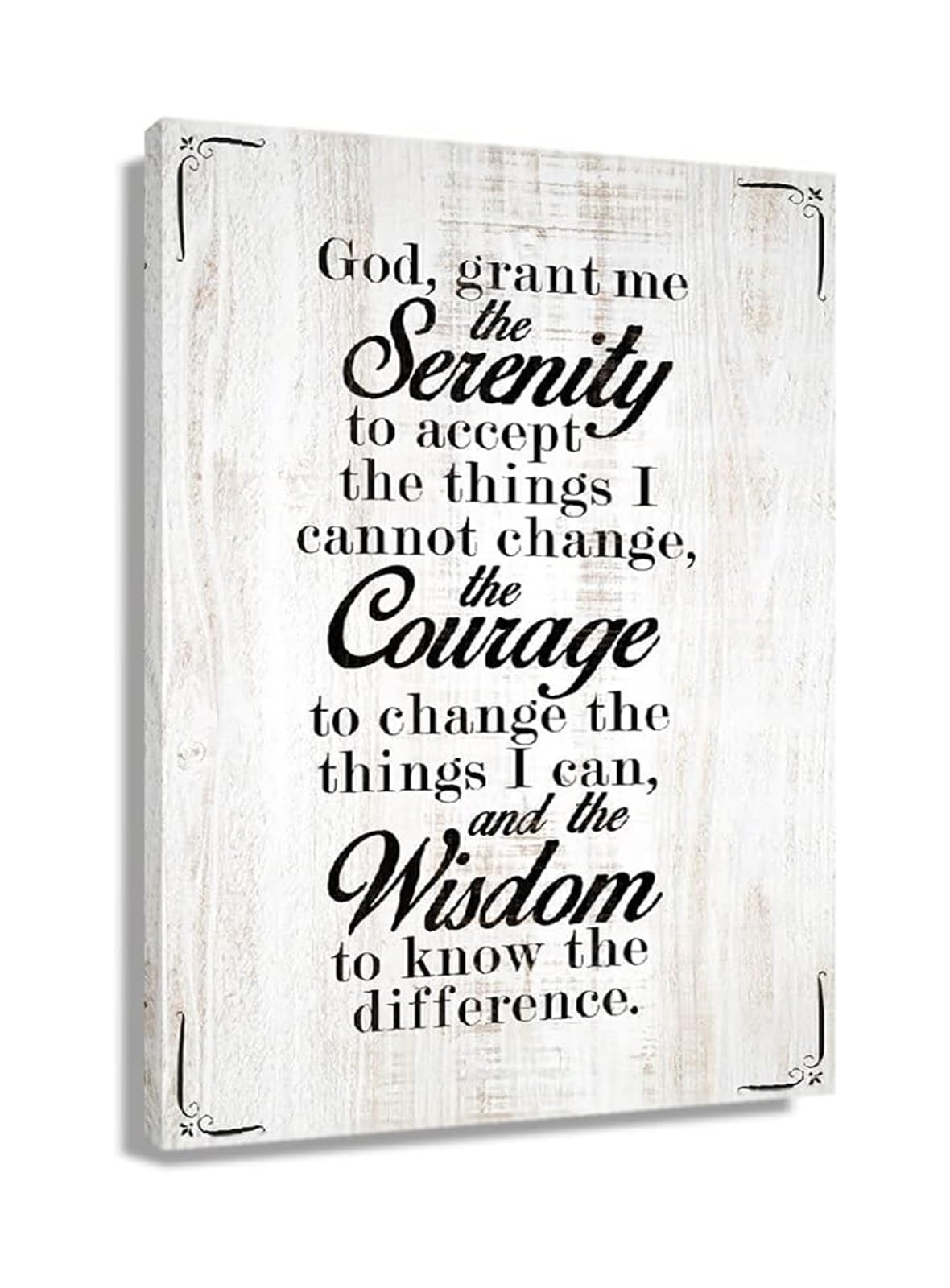 HGETJOHXEM God Grant Me Serenity Prayer Poster Vintage Style Bible Verse Wall-Art for Living Room Man Cave Decor(Unframed,16X24inch(40X60cm))