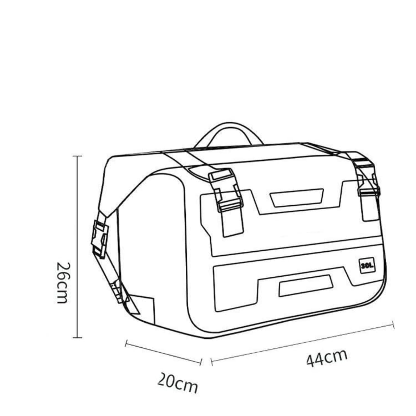 Borsa Sella Moto Posteriore per Moto Guzzi V7 II 1991-2019