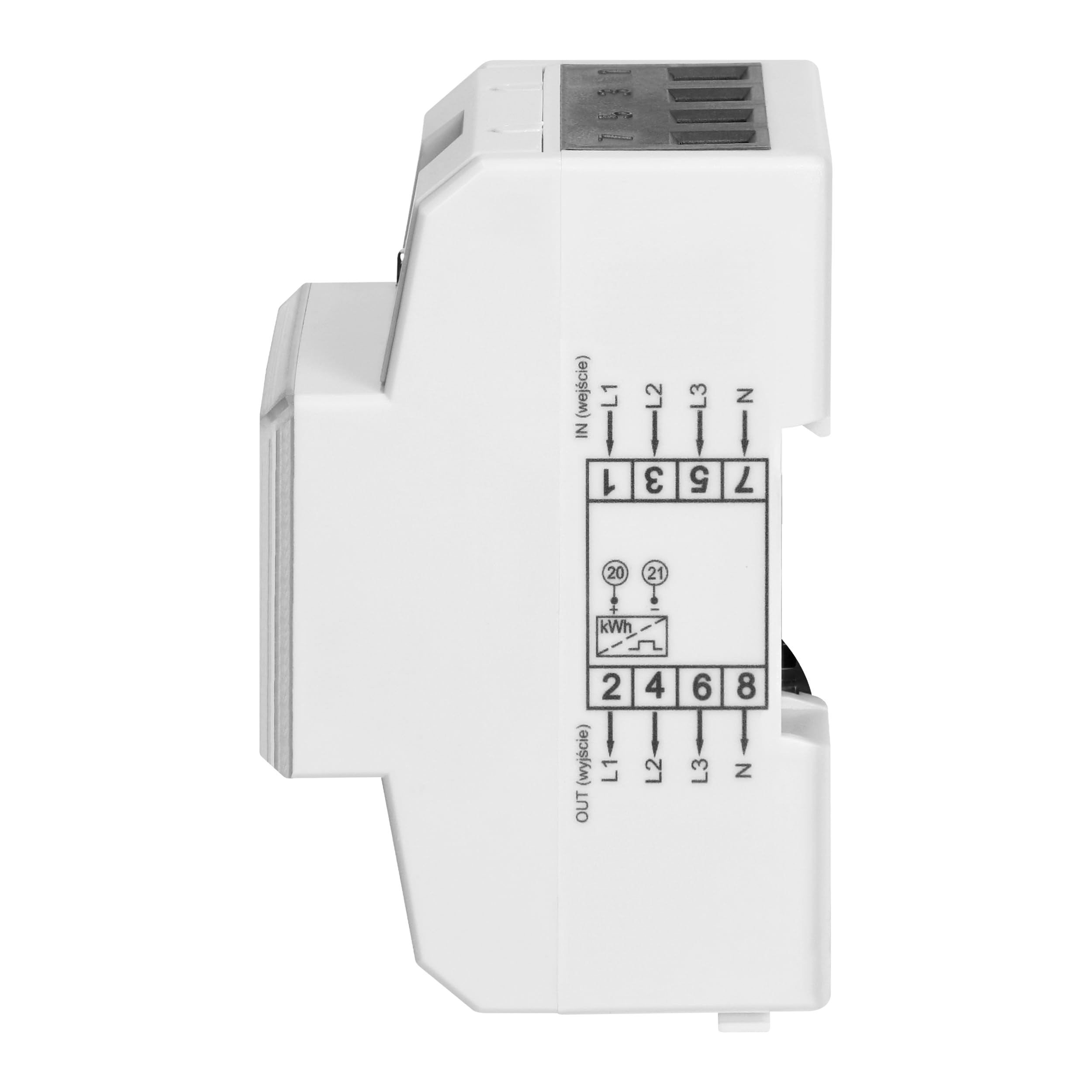 Medidor De Consumo Electrico Trifásico Con Certificado MID DIN TH-35mm 0.25A - 80A