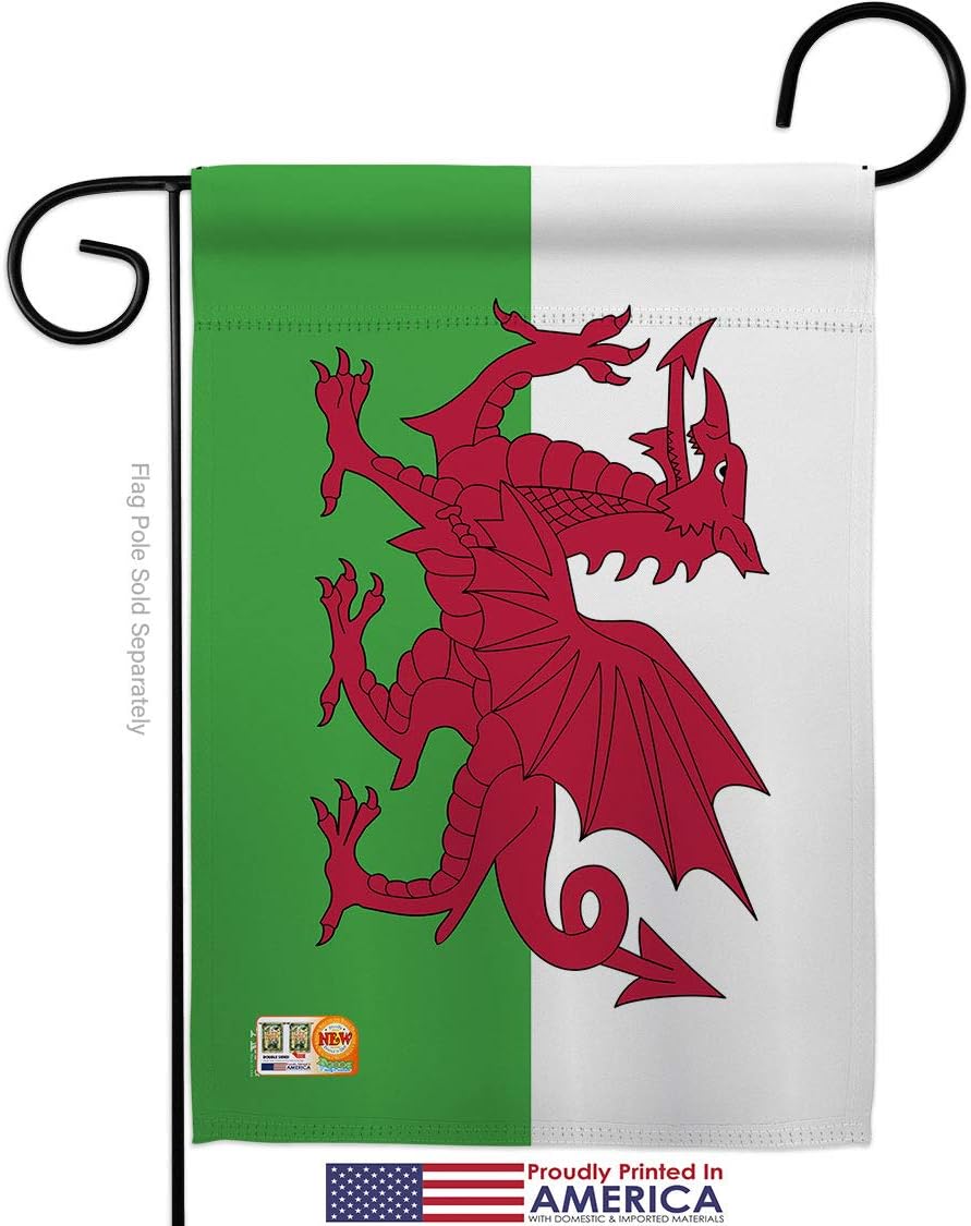 Wales Garden House Flags Set Regional Nationality Nation International World Country Particular Area Small Decorative Gift Yard Banner Made In USA 28 X 40