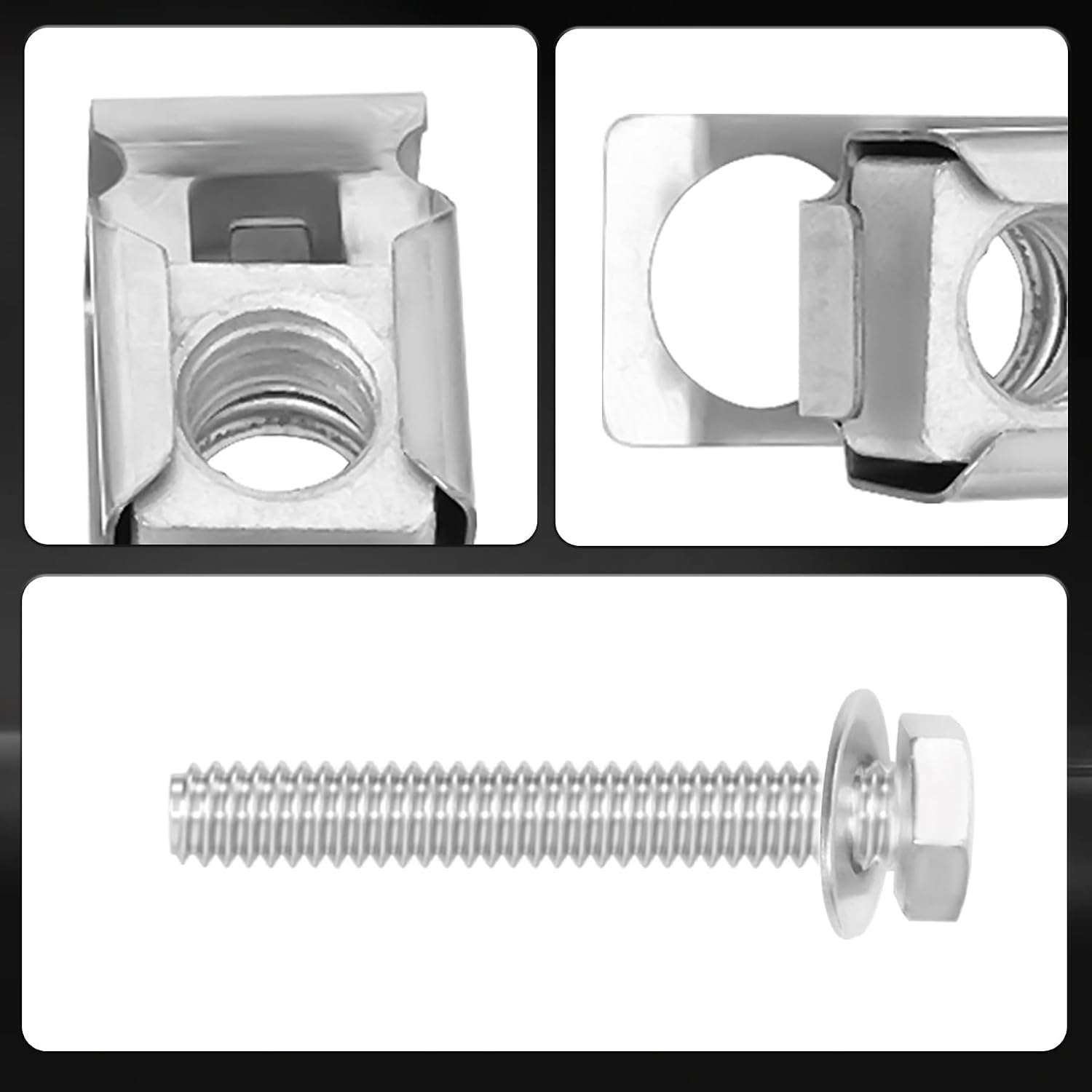 6036734AA 2 pcs Exhaust Manifold Flange Bolts U Nuts Hardware Kit Fits for Dodge Dakota 2004-2010 Fits for Ram 1500 2011-2024 Fits for Jeep Wrangler 2007-2012