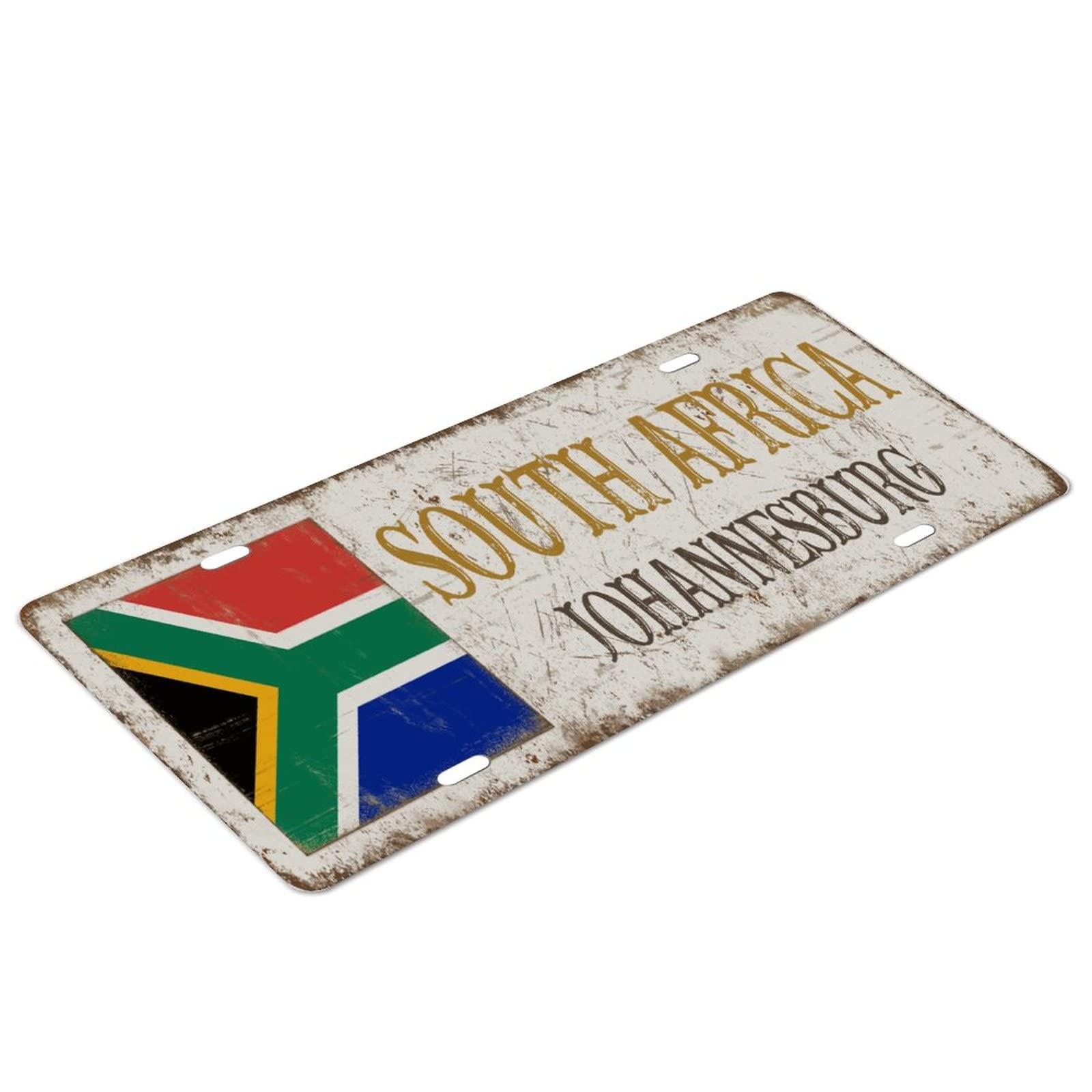 Yelolyio Südafrika Nummernschild 15,2x30,5cm - Rostfreies Aluminium Autoschild