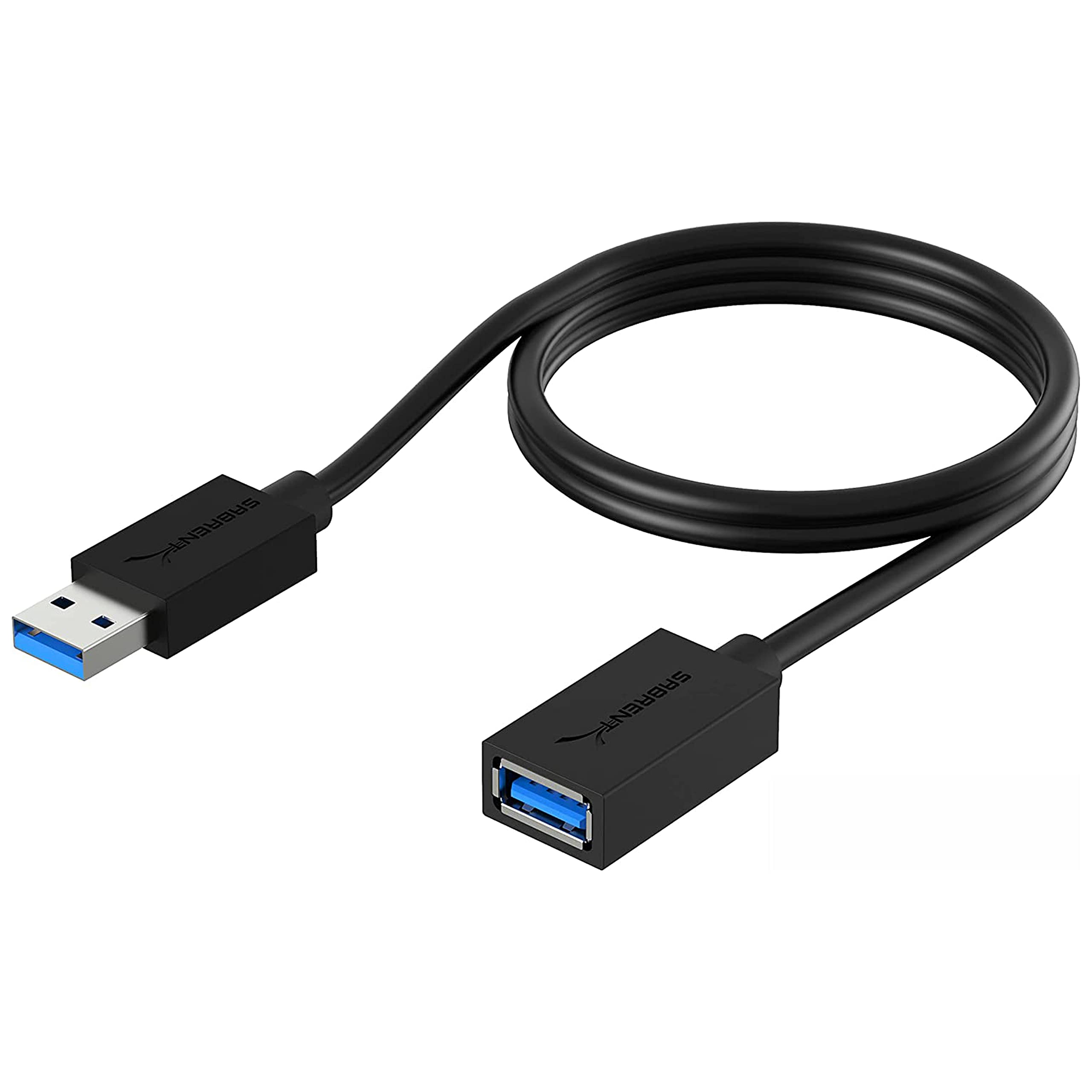 SABRENT USB延長 0.9m USB延長ケーブル3.2 Gen 1（USB Type-Aオス-メス）SuperSpeed 5Gbps/ PS5・PS4、タブレット、ゲーミングPC、PC、ミニPC、マウス、Xbox、Macbook、ノートPC、その他多くのデバイスで使用可能 【ブラック】（CB-3030）