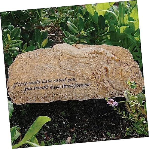 POPETPOP 1 PC Huisdier Gedenkteken Grafsteen Gedenkteken Fotolijst Collage Fotolijsten Gazon Standbeelden Hart Hond Grafsteen Gedenkteken Gegraveerd Huisdier Verlies Graf Hars Tuin