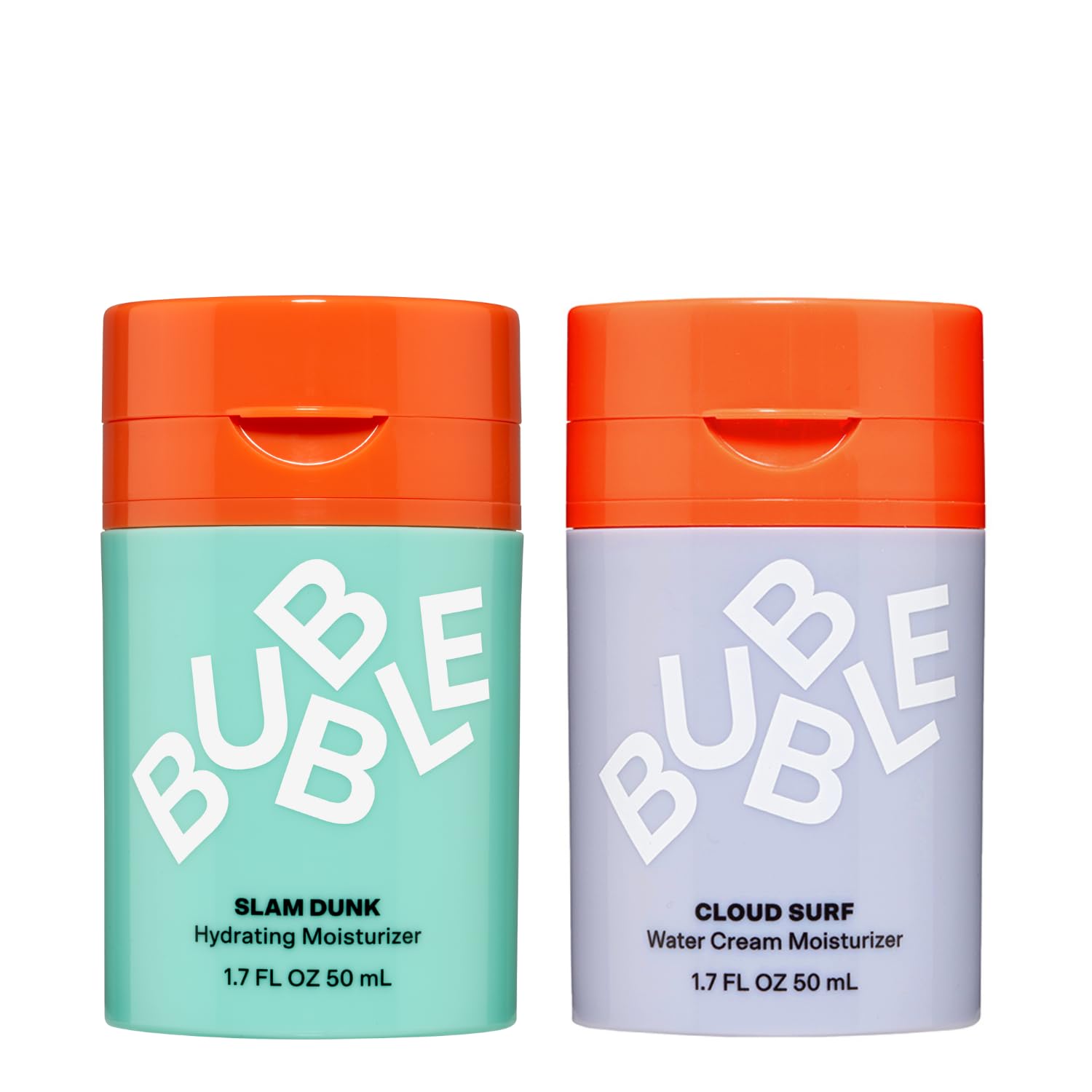 Bubble Skincare Moisture Match Duo  Slam Dunk Moisturizer (50ml) + Cloud Surf Water Cream (50ml)  Targeted Hydration for Dry, Sensitive, and Combination Skin