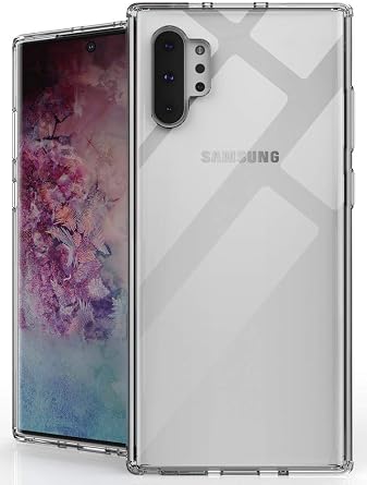 Aquaflex Series for Samsung Galaxy Note 10 Plus Phone Case - Clear | Transparent, Semi Flexible TPU, Hard Acrylic Back Plate, Shock Absorbing Cover, For Note 10+ SM-N975, SM-N976