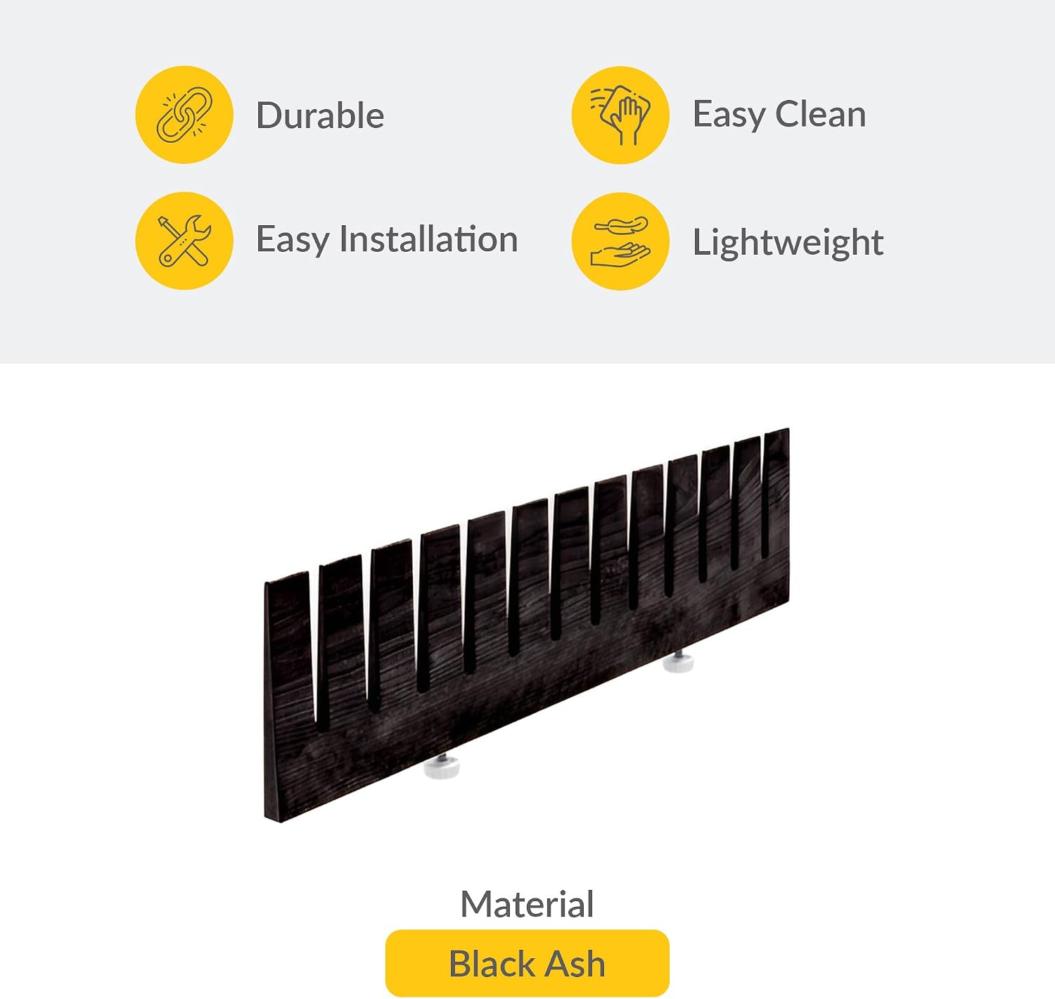 BRIXWELL QHEH-001 Plate Rack for Fineline Base Plate, Black Ash Wood, 18 5/6" x 4 5/7"