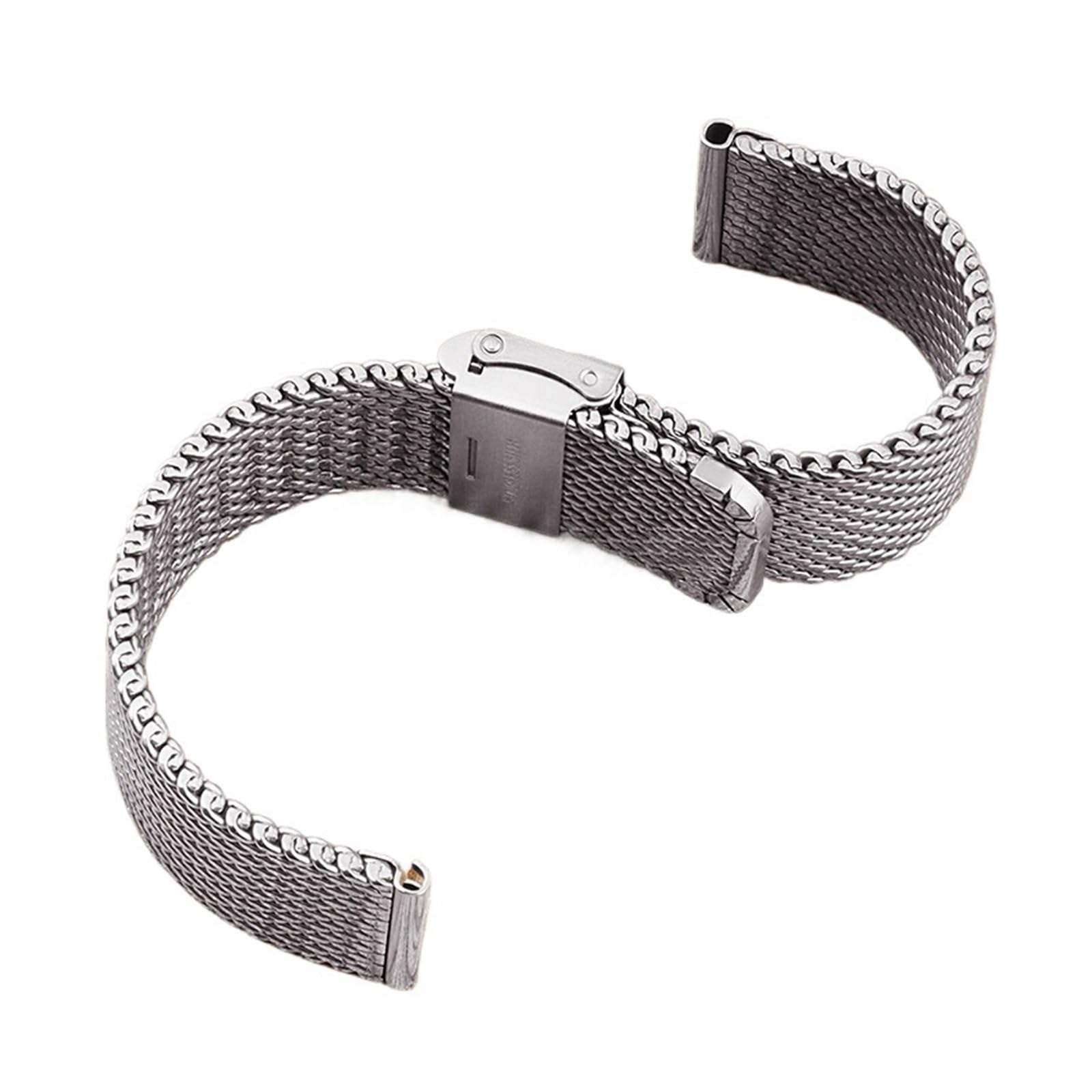 FYYFS - Correa milanesa de liberación rápida universal compatible con correa de reloj de acero inoxidable de 18 mm, 20 mm, 22 mm y 24 mm