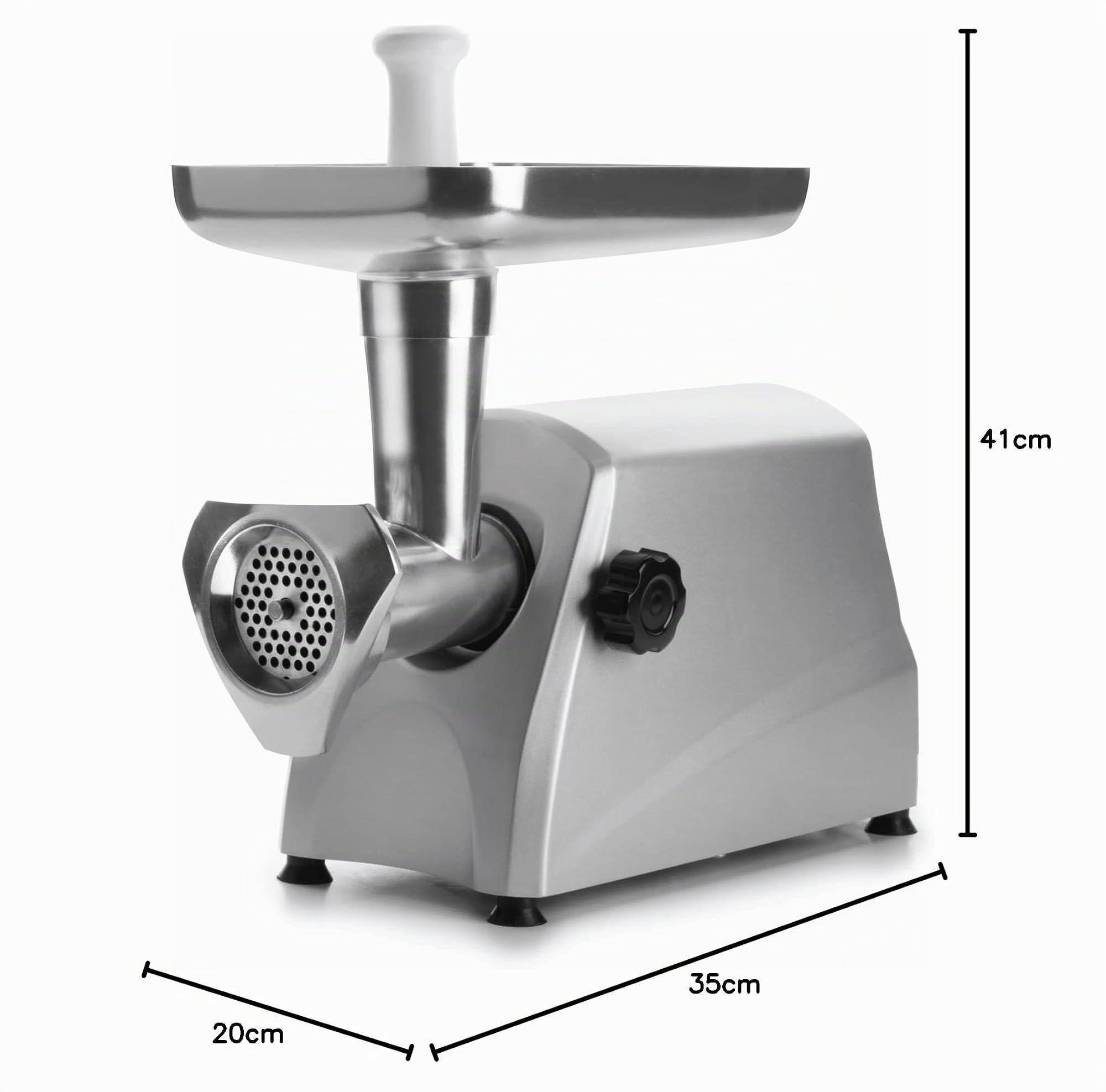 LACOR 69368 - Picadora De Carne Profesional de Aluminio 550W - Gris | En aluminio ligero, para un uso práctico y profesional en cocina; ideal para cocina profesional y uso diario en casa