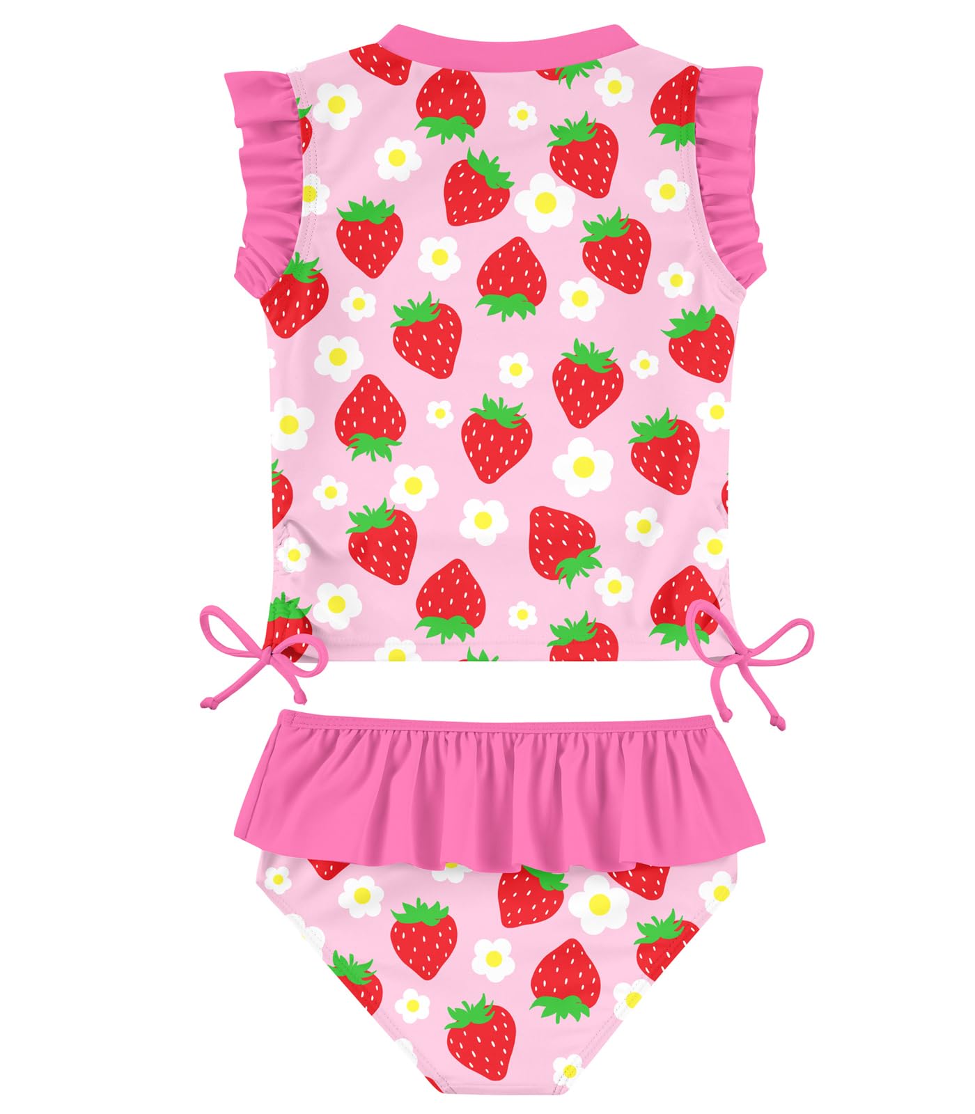 Badeanzug für Kleinkinder, Mädchen, niedlicher 2-teiliger Tankini-Badeanzug, Rüschen, Strand-Bikini, Sommer-Bademode, 2–6 Jahre