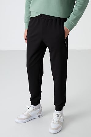 TOMMY LIFE TOMMYLIFE Standart Kalıp 2li Paket Haki-Siyah Eşofman Altı, 84587