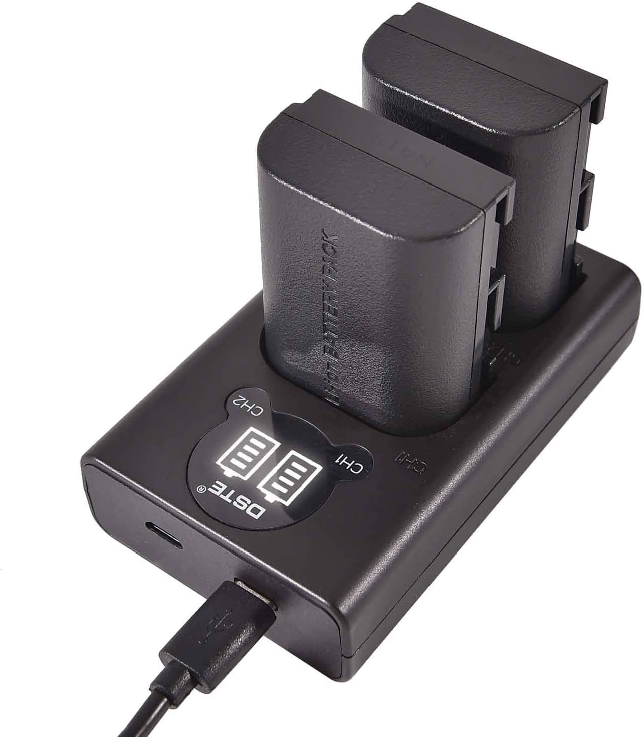 (2Pack) LPE6N LP E6N LPE6NH Replacement Battery and Smart LED Dual