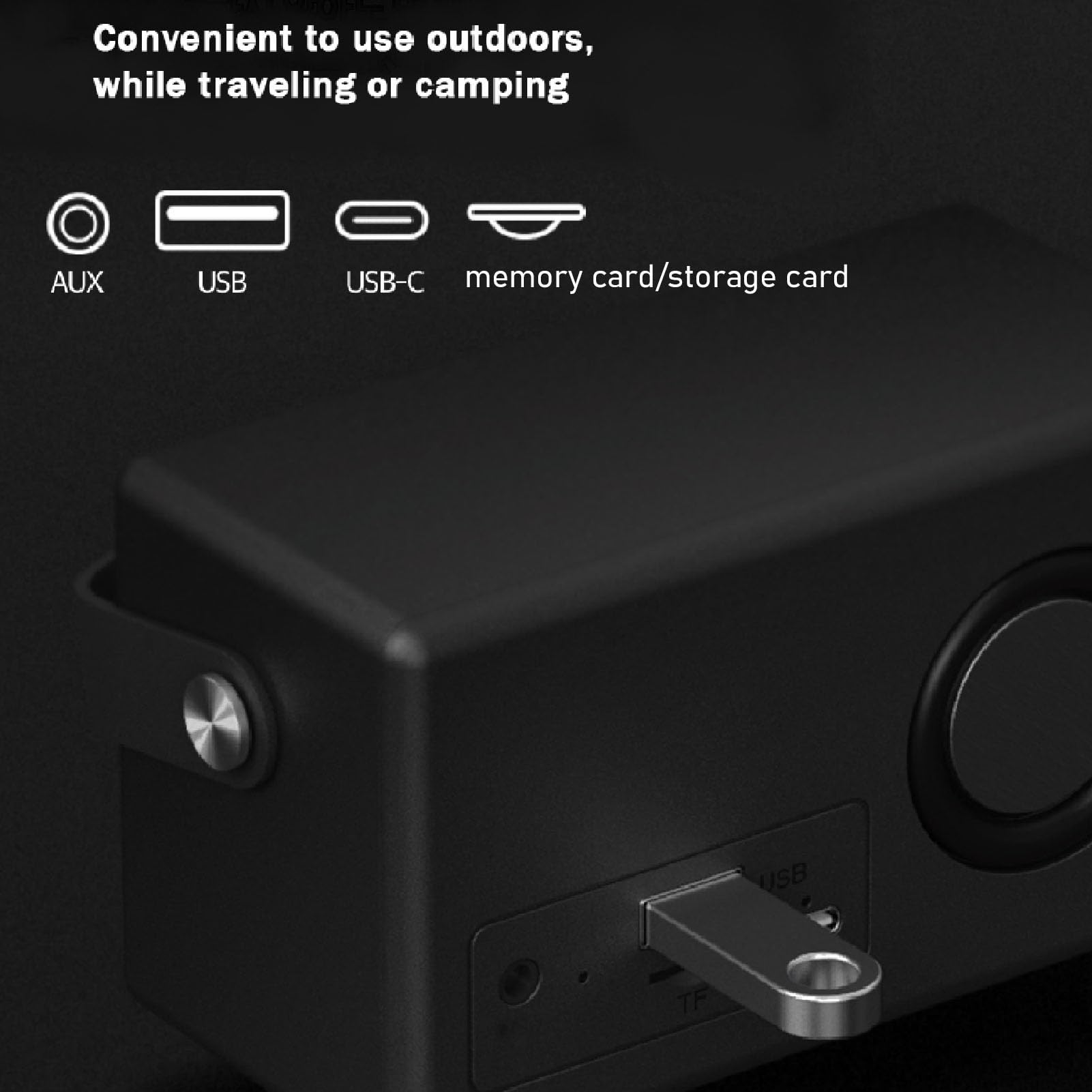 DYNASONIC S90 - Altoparlante Bluetooth portatile impermeabile IPX5. Altoparlante wireless per esterni. Stereo senza fili. Potente lettore audio con luci LED integrate. Micro-SD, USB