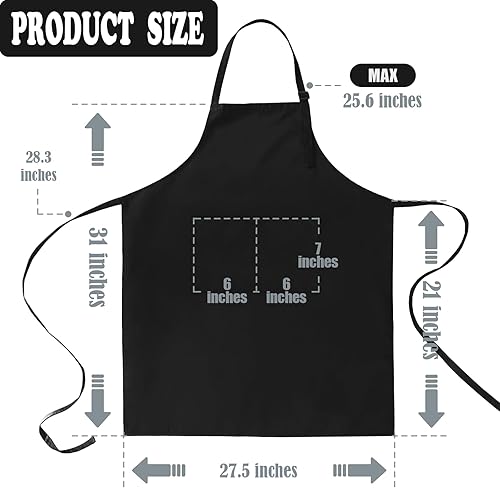 Miniatura 2 de Adjustable Neck Bib Apron with Pocket for Men Women, Waterproof Aprons Gifts for Kitchen Baking Chef Painting Gardening