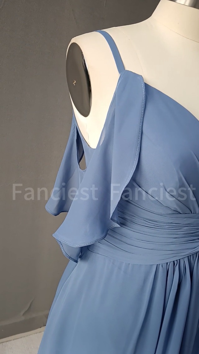 princess polly baby blue dress Bill Levkoff | Dresses | Bill Levkoff Slate Blue Bridesmaid Dress main image 0