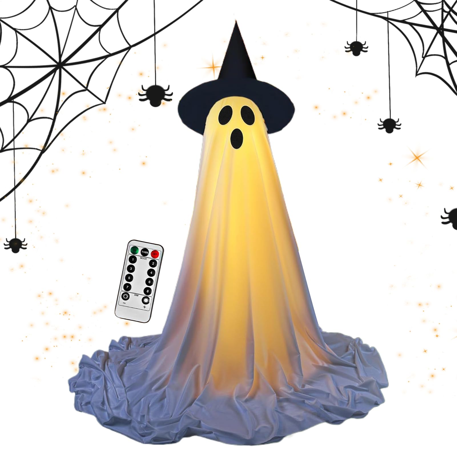 Fantôme d'Halloween lumineux télécommandé pour effrayer sans effort