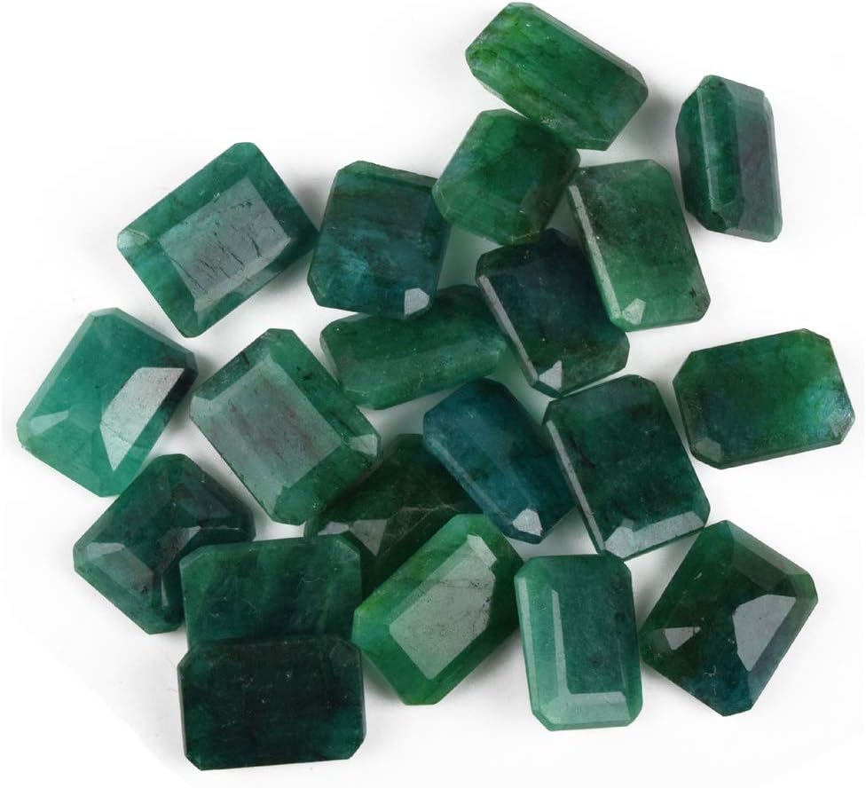 Zambian AAA++ Grade Green Emerald Approx 200 Cts. Fine 20 Pieces Natural Green Emerald Loose Gemstones Lot