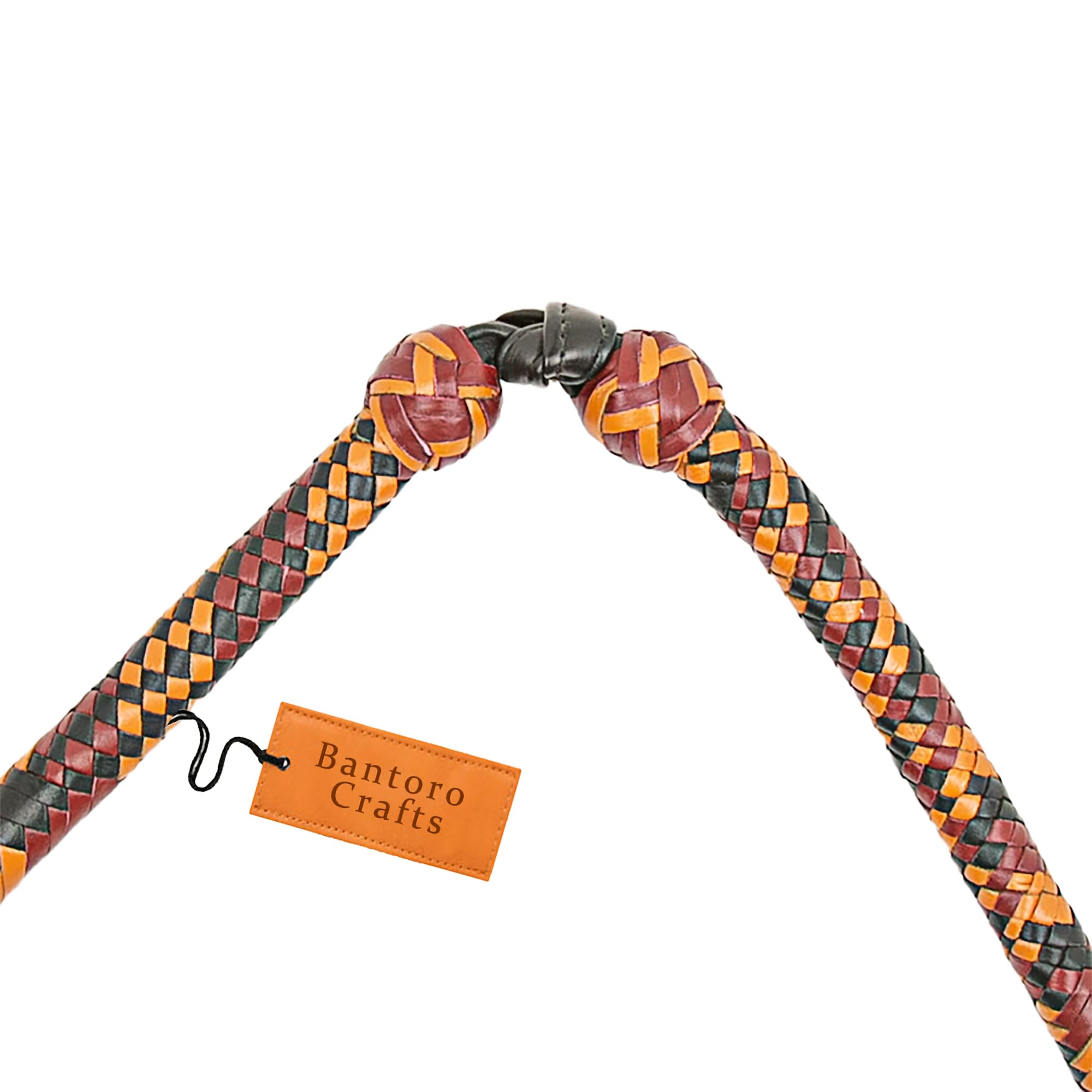 Marrone, Rosso e Nero Frusta 16 trecce Fili Pelle Intrecciata Frusta in Vera Pelle Pancia in Pelle e Supporto in Pelle all'Interno Frusta Che schiocca Forte