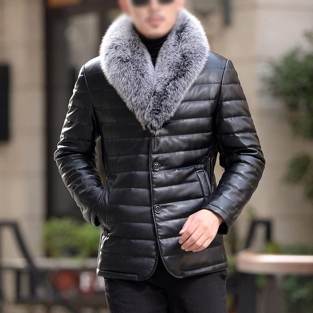 Leather Jackets for Men Duck Down for, Size