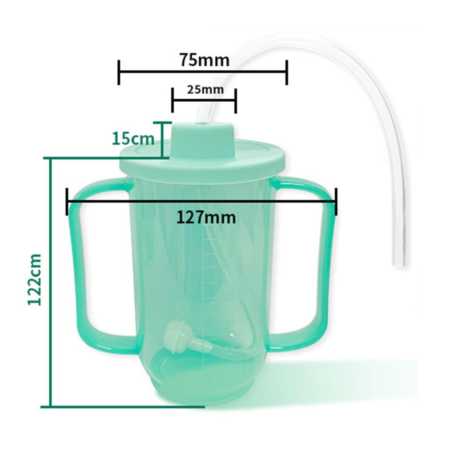 predolo boquilla para ancianos, cuidado de cama para ancianos, con tapa premium, fácil de usar, 350 ml, profesional, práctico vaso para beber con, Style a