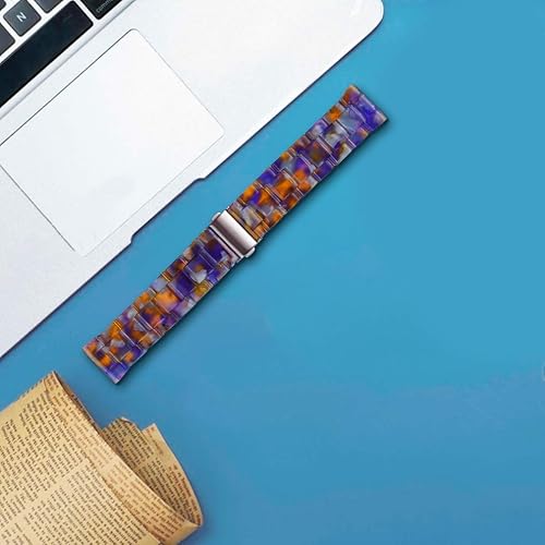 Miniatura 2 de TenCloud WZWNEER Y20GT - Correa de reloj de resina compatible con WZWNEER Y20GT para mujeres y hombres, correa de cierre de metal de 0.787 in de