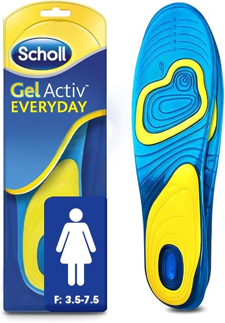 Scholl Insoles Women's Everyday, Gel Active, UK Shoe Size 3.5-7.5