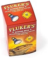 Fluker's 100W Incandescent Basking Spotlight Bulb - Reptile Heat Lamp for Tanks, Targeted Infrared Light