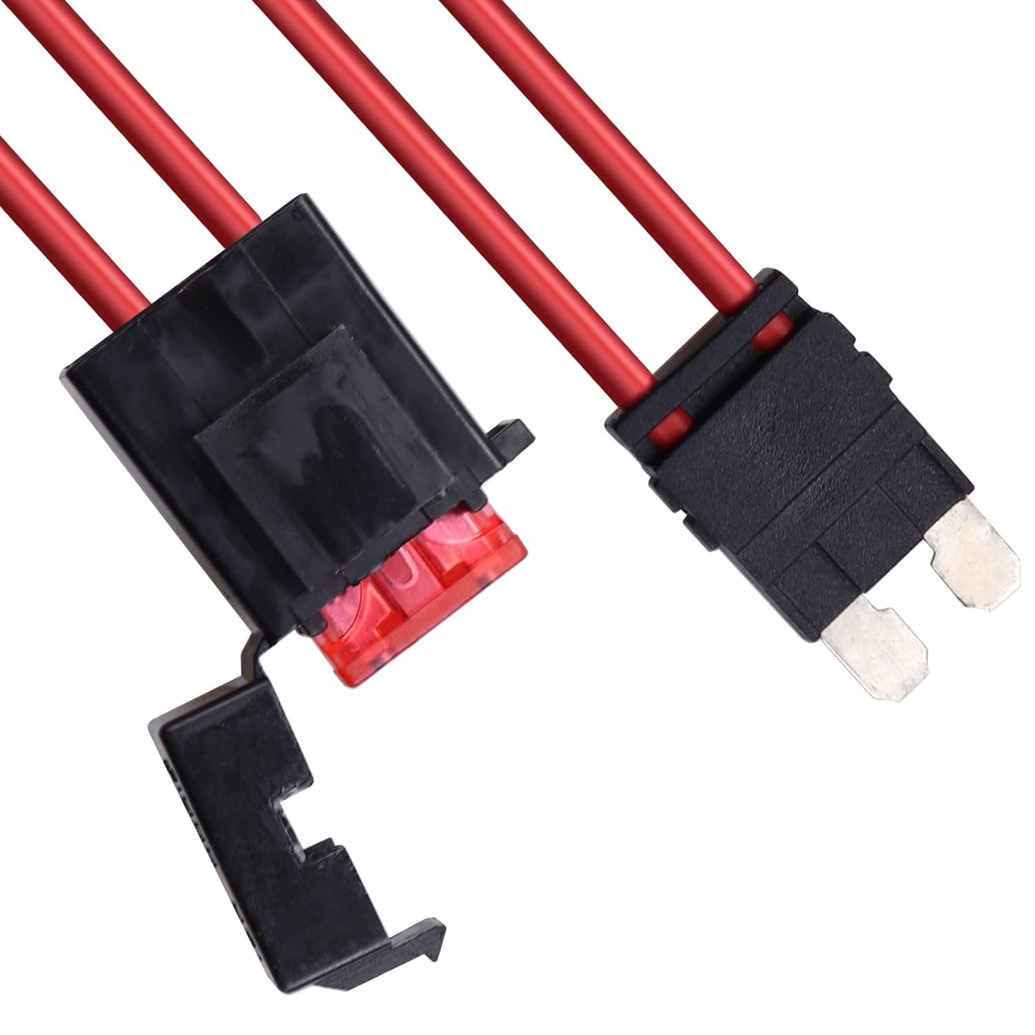 ZOOKOTO 5PCS 32V 16 AWG Specialized Car Fuse Holder Connector 10A,Standard ATO Blade Type Fuse Holder for Standard ATM Fusebox Panels,with 5Pcs 10A Fuses,11.5 Inch