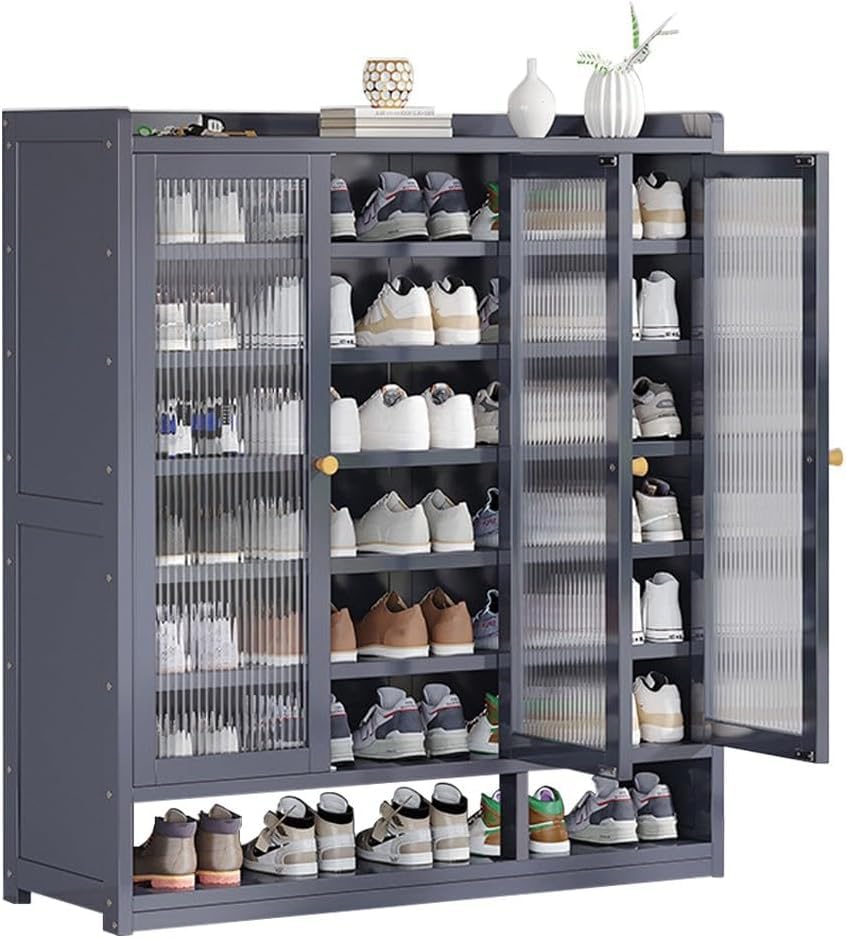 Generico Mobiletto Porta Scarpe, armadietti per corridoio, scaffale per Scarpe, Copri cassetti, Panca Pieghevole per Ingresso, mobiletto Porta Scarpe a Pavimento con Ante, Organizer a 8 Livelli per i