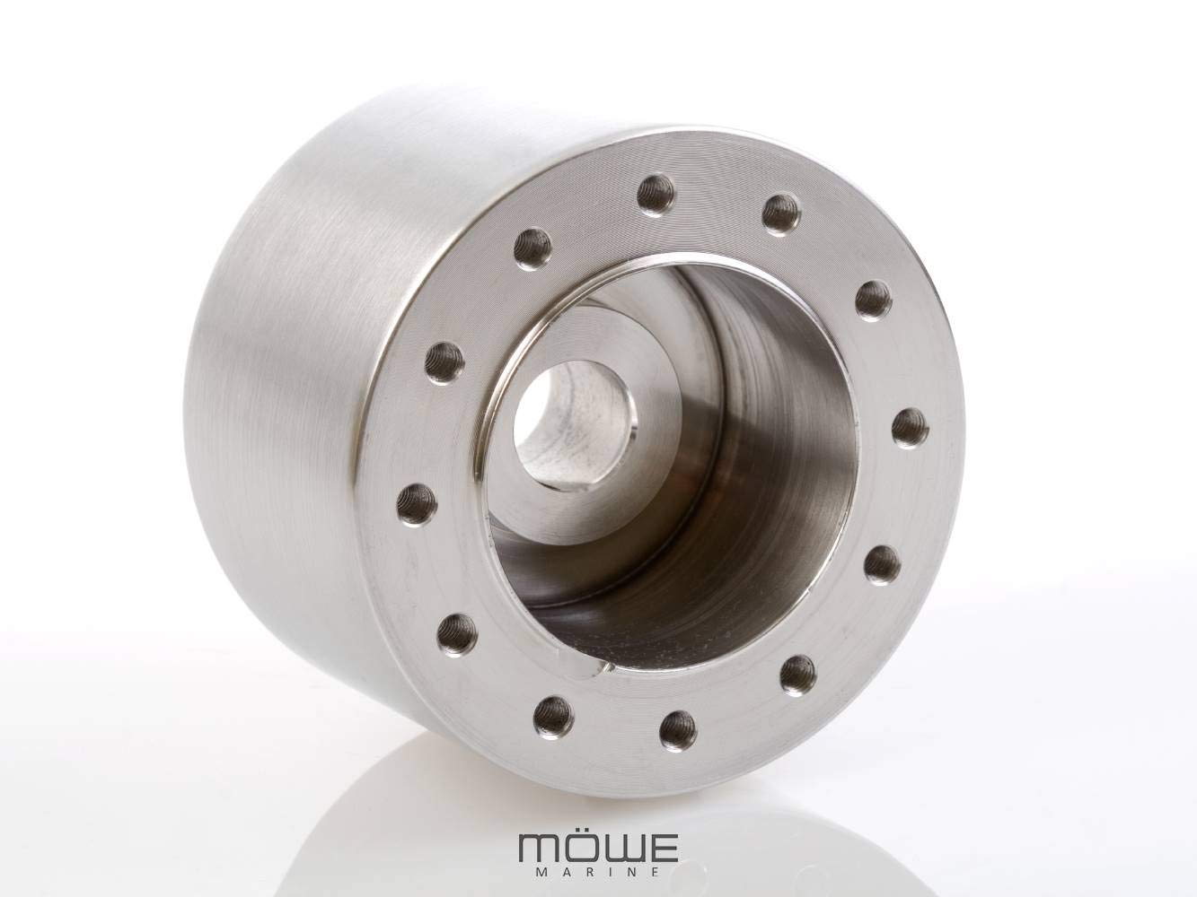 MÖWE MARINE PREMIUM NOVUM 5053 Bootslenkrad Echtholz inkl. Adapter Nabe passend für alle Boote mit Teleflex Ultraflex Lenkungen Steuerrad Bootssteuerrad